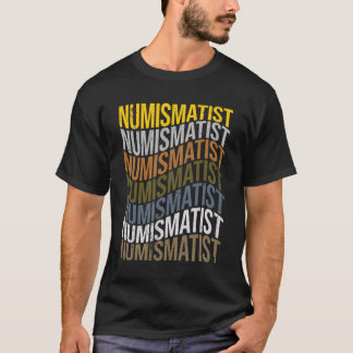 Camiseta Texto de Repetição Numismatista