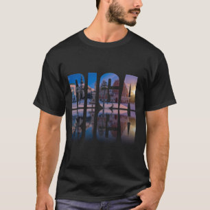 Camiseta Texto de Riga, Letónia