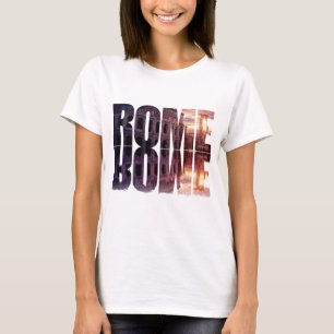 Camiseta Texto de Roma com Colosseum souvenir