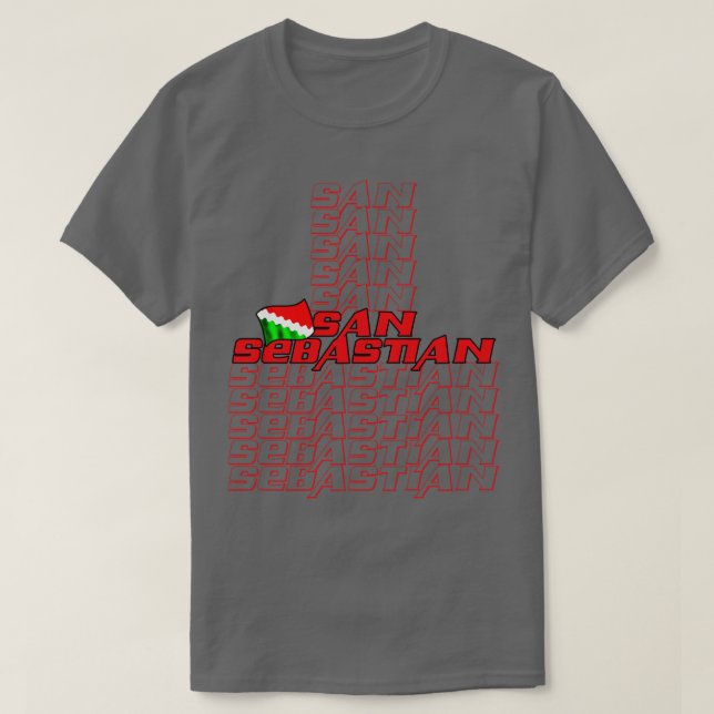 Camiseta Texto de San Sebastian Cascade (Frente do Design)