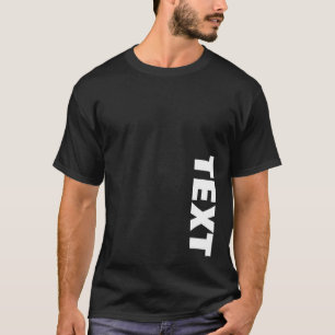 Camiseta Texto de Tipo de Letra Grande Negrito com Impressã