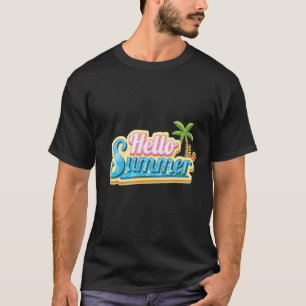 Camiseta Texto de Verão da Beach Summer Hello