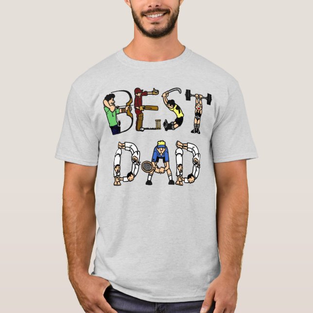 Camiseta Texto divertido do melhor Pai (Frente)