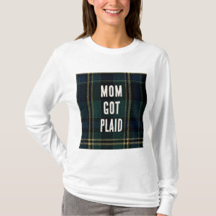 Camiseta Texto Divertido Natal Xadrez Tartã Nostálgica