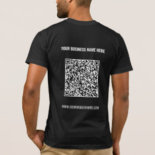 Camiseta Texto do Código QR Personalizado Digitalizar Infor