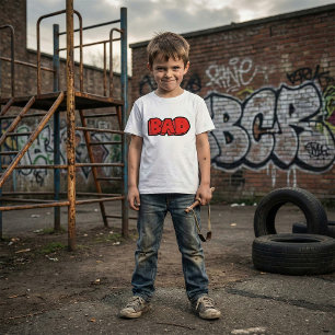 Camiseta Texto do Estilo do Grafite Vermelho Nulo