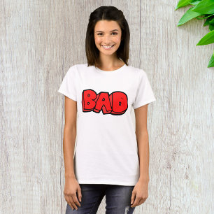 Camiseta Texto do Estilo do Grafite Vermelho Nulo