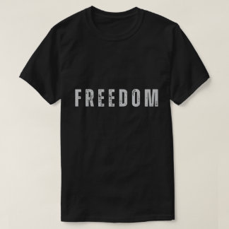 Camiseta Texto do estilo militar com dificuldades de liberd