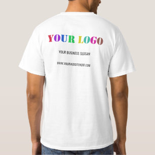 Camiseta Texto do logotipo da empresa com marca Exemplo de