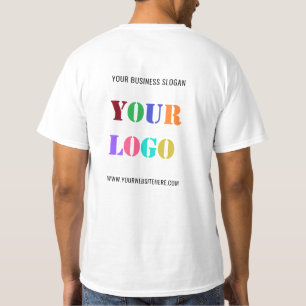 Camiseta Texto do logotipo da empresa personalizado Modelo 