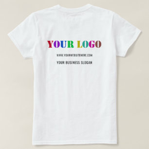 Camiseta Texto do logotipo da empresa personalizado Modelo 