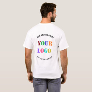 Camiseta Texto do logotipo da empresa personalizado Modelo 