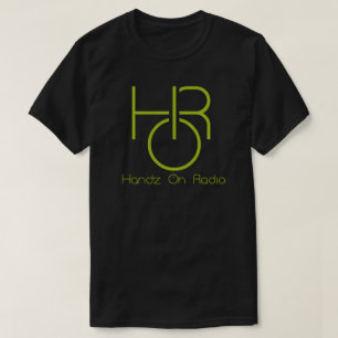 Camiseta Texto do logotipo preto Handz On Radio
