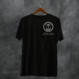Camiseta Texto do logotipo profissional preto simples