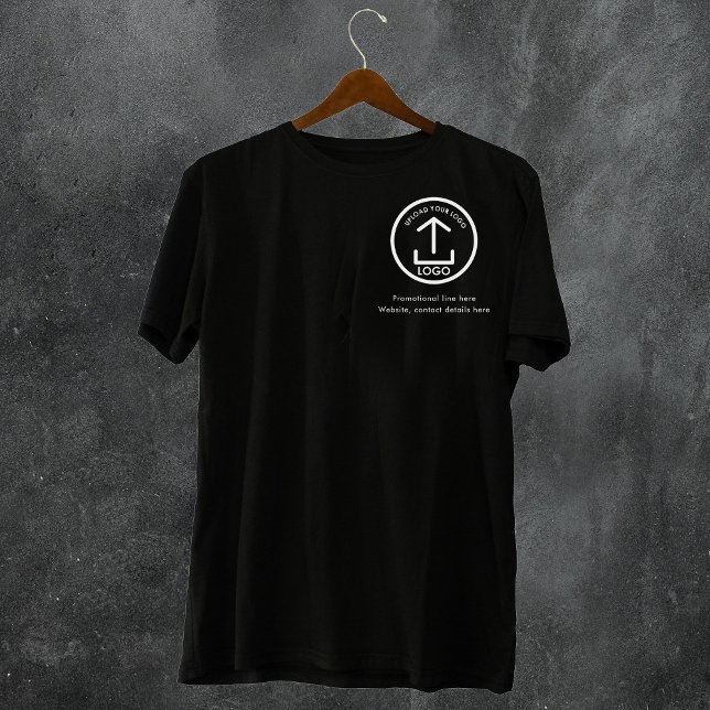 Camiseta Texto do logotipo profissional preto simples (Black Simple Professional Business Logo Text T-Shirt)