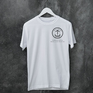 Camiseta Texto do logotipo profissional simples branco