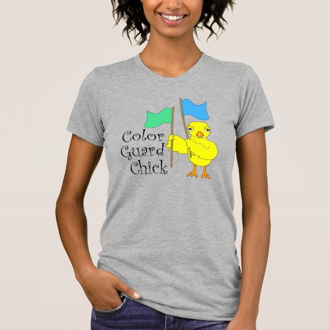 Camiseta Texto do Pintinho da Guarda de cores (Frente)