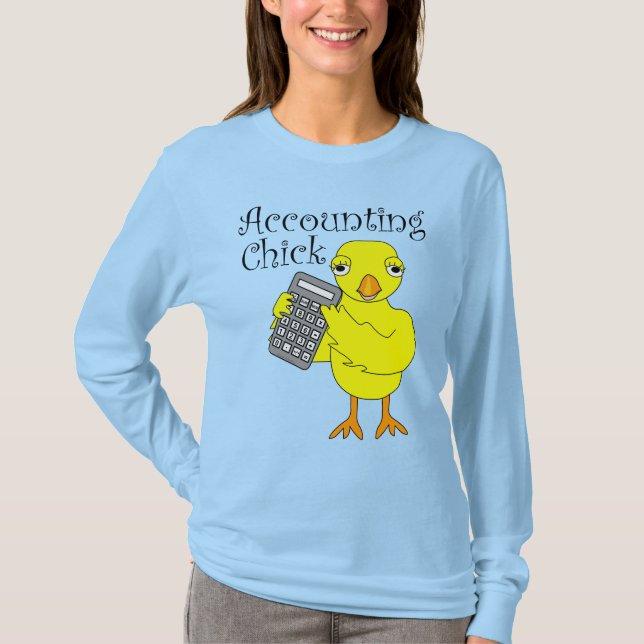 Camiseta Texto do Pintinho de Contabilidade (Frente)
