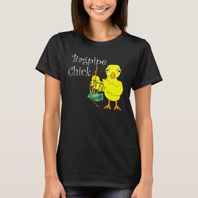 Camiseta Texto do Pintinho do Bagpipe (Frente)