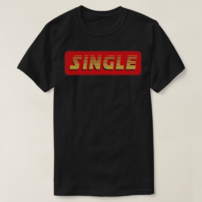 Camiseta Texto do solteiro (Frente do Design)