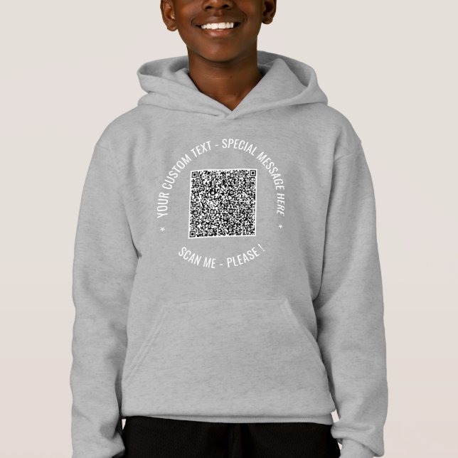Camiseta Texto do Suportador de Hoodie Moderno das Informaç (Frente)