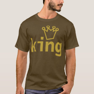 Camiseta Texto Dourado da Tipografia da Coroa Rei