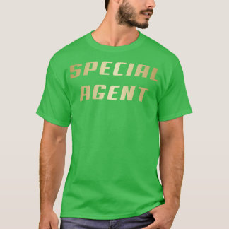 Camiseta Texto Dourado do agente especial