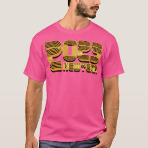 Camiseta Texto Dourado do Ano Novo 2023