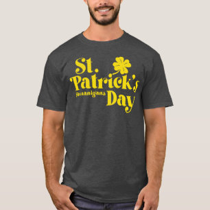 Camiseta Texto Dourado do Dia de São Patrício Shenanigans V