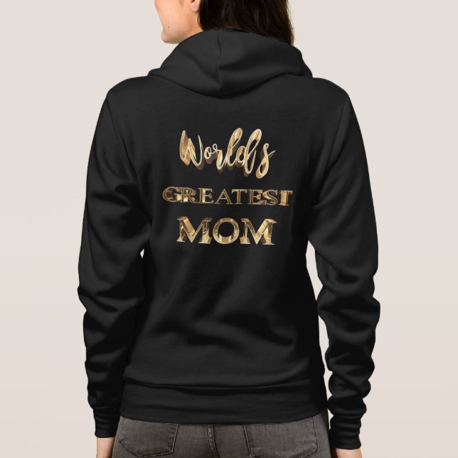 Camiseta Texto Dourado Elegante da Mãe do Mundo (Verso)