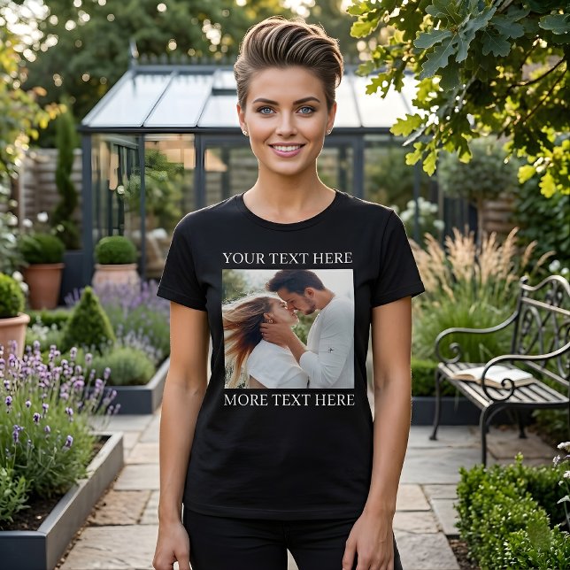Camiseta Texto e Foto Personalizados (Criador carregado)