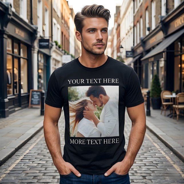 Camiseta Texto e Foto Personalizados (Criador carregado)