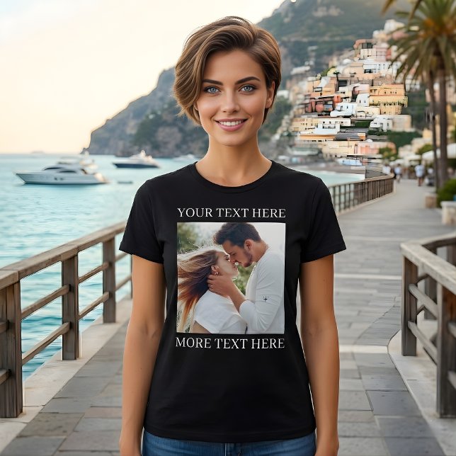 Camiseta Texto e Foto Personalizados (Criador carregado)