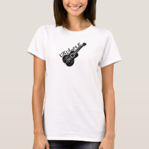 Camiseta Texto E Imagem Do Ukulele