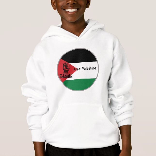 Camiseta Texto em árabe FREE Palestine (Frente)