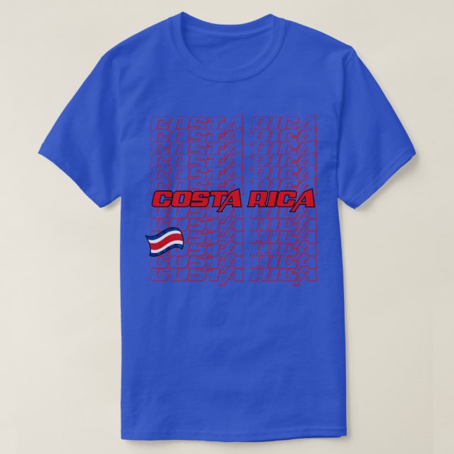 Camiseta Texto em Cascata da Costa Rica 1 (Frente do Design)