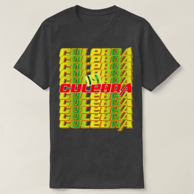 Camiseta Texto em Cascata de Culebra (Frente do Design)