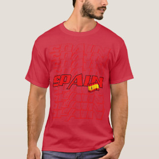 Camiseta Texto em cascata de espanha 1