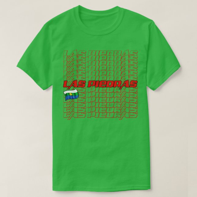 Camiseta Texto em Cascata de Las Piedras (Frente do Design)