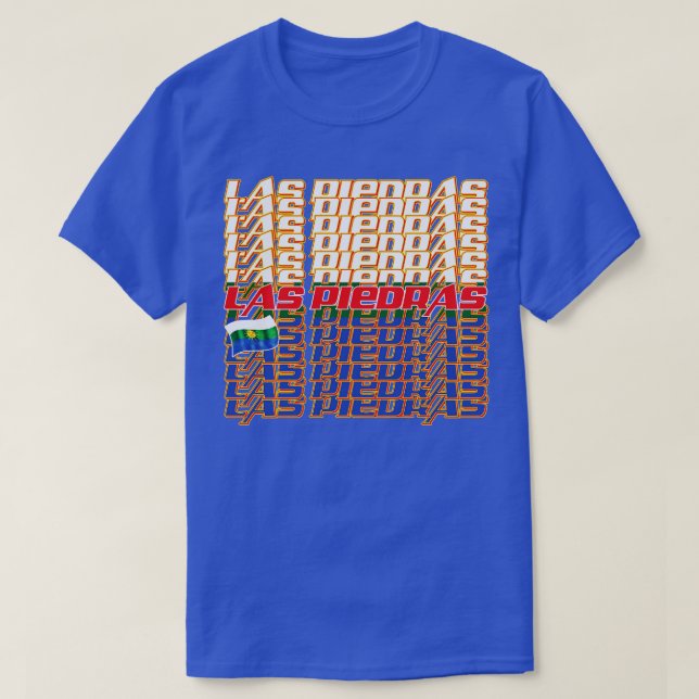 Camiseta Texto em Cascata de Las Piedras 2 (Frente do Design)