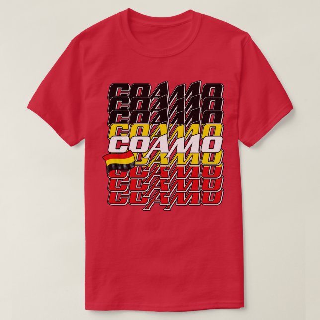 Camiseta Texto em Cascata do Camo 1 (Frente do Design)