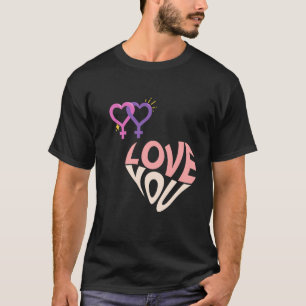 Camiseta Texto em forma de feliz dia de os namorados