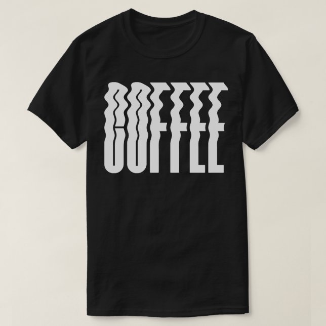 Camiseta Texto em negrito com onda de café (Frente do Design)