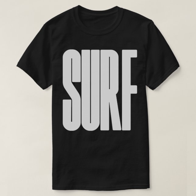 Camiseta Texto em negrito do surf (Frente do Design)