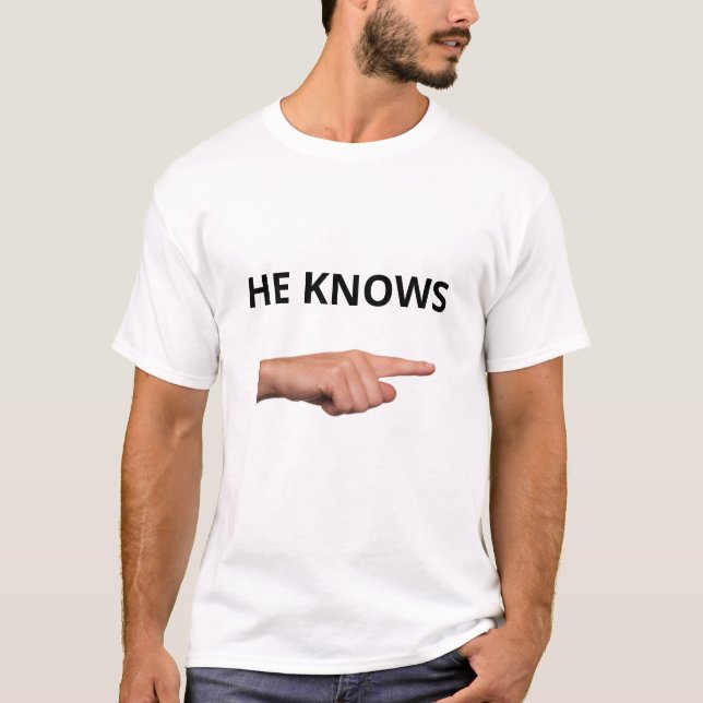 Camiseta Texto engraçado moderno & mão apontando (Frente)