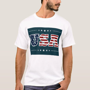 Camiseta Texto EUA