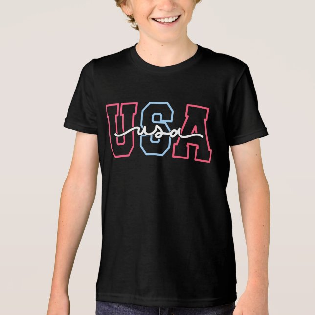 Camiseta Texto EUA Design 4 de Julho-62118 (Frente)