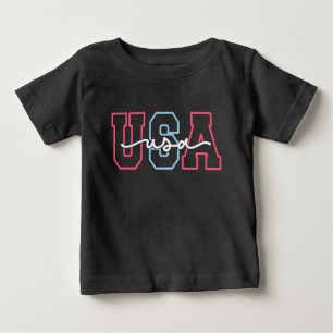 Camiseta Texto EUA Design do 4 de Julho-62118