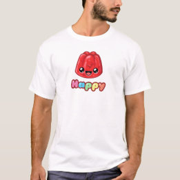 Camiseta Texto Feliz da Geleia Vermelha - Salto Feliz