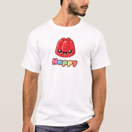 Camiseta Texto Feliz da Geleia Vermelha - Salto Feliz